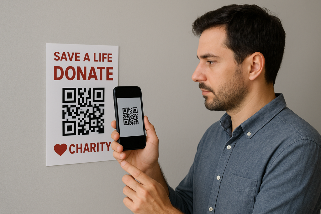 Free unique QR codes included with theOlivepod cashless fundraising platform.