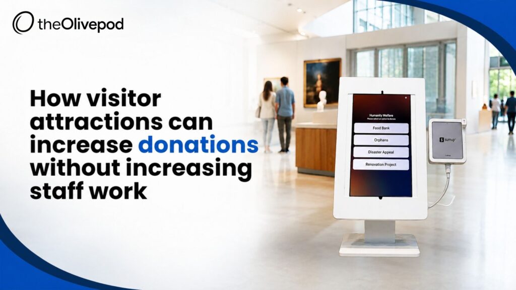 Contactless donation kiosk helping visitor attractions increase donations without increasing staff workload
